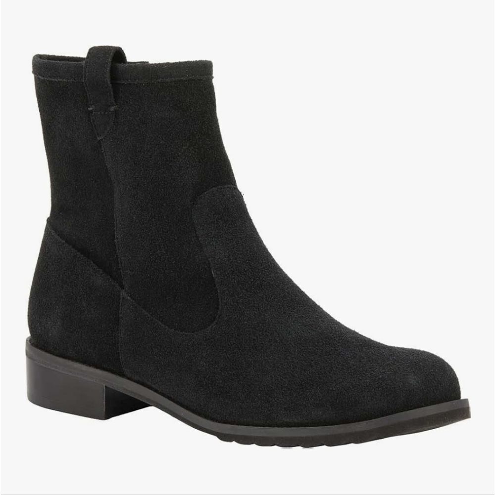 Walking Cradles Kimber  Black Suede Ankle Boots Size 7 W